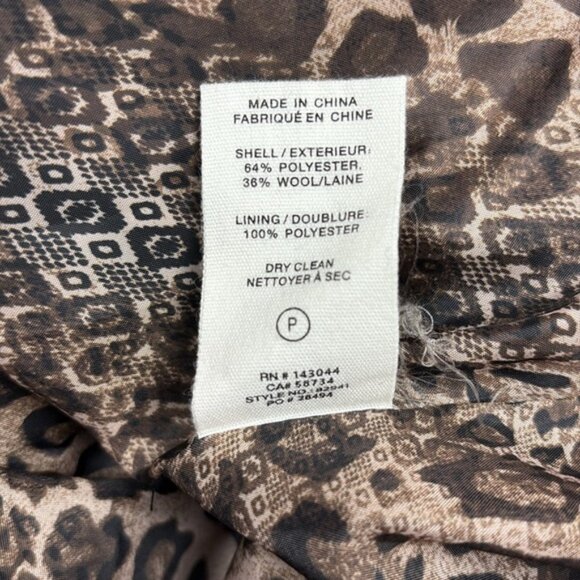 Anthropologie Avec Les Filles Pinstriped Double Breasted Trench Coat Navy XL - Picture 8 of 9